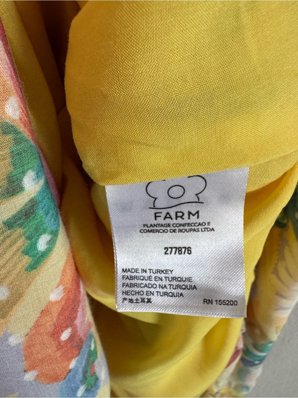 Farm Rio Toucan Yellow Swiss Dot Textured Tropical Tiered Maxi Dress Size Small - Picture 4 of 11